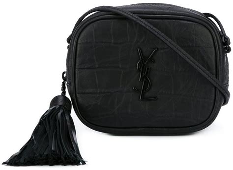 Saint Laurent Monogram Blogger Crossbody Bag, Dark Gray